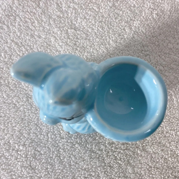 Vintage Blue Bunny Rabbit Egg Cup Holder 1950’s Anthropomorphic - Picture 9 of 11